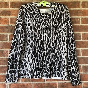 Cathy Daniels Grey Animal Print Top